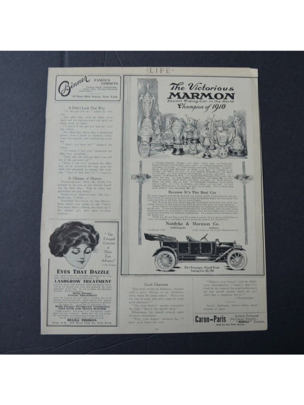 Antique 1911 Life Magazine Ad: Nordyke & Marmon Co. & Welch's Grape Juice